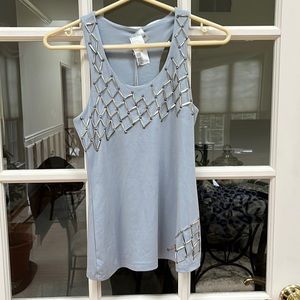 Ladies, sleeveless embellish top
New with tags!!